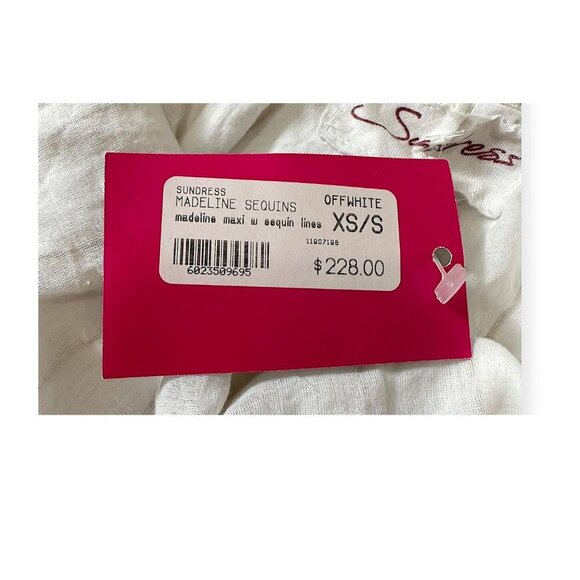 Sundress Madeline Dress in Off White & Gold Sequins, Size XS, New with tag - Picture 4 of 15